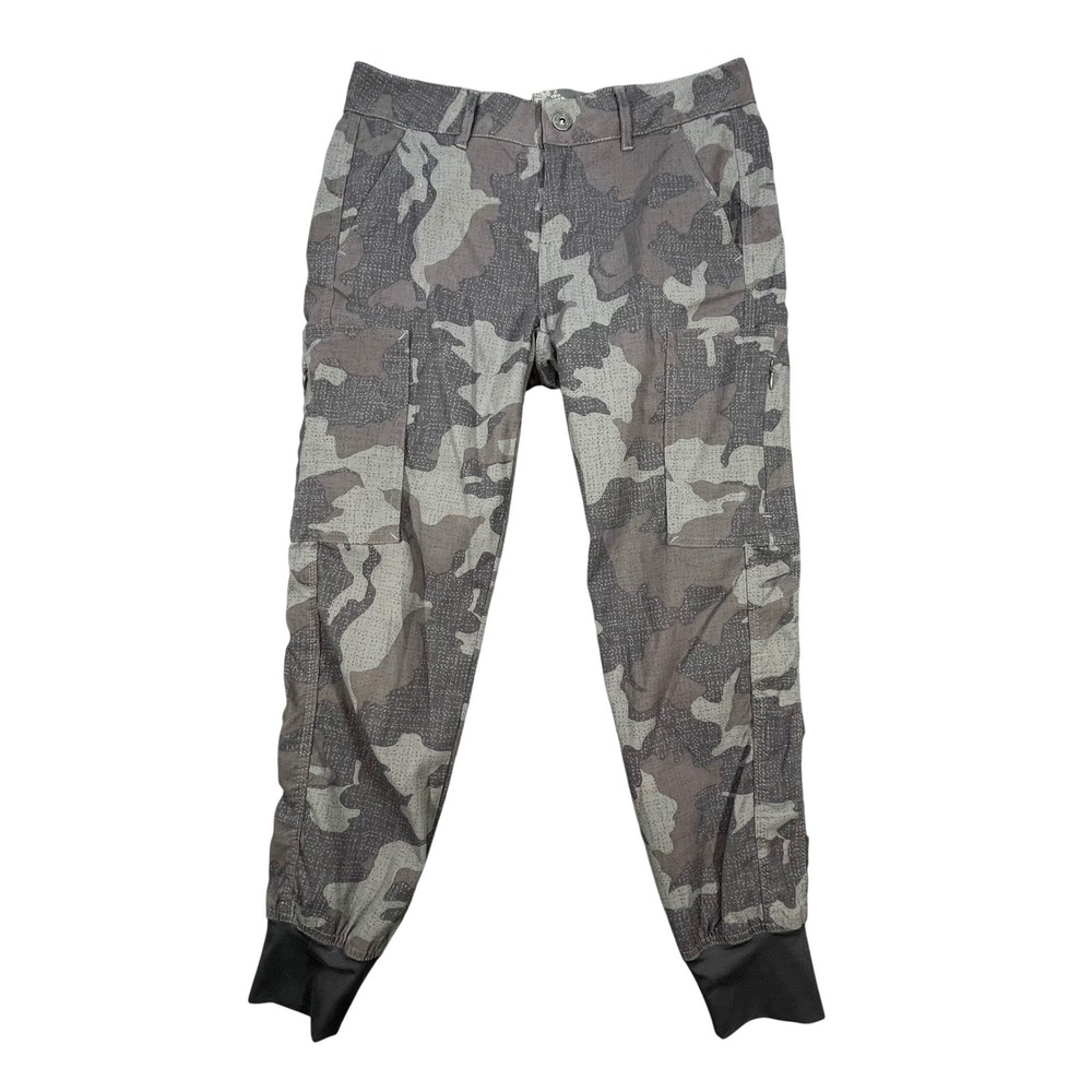 Prana Grey Camo Cargo Jogger Pants Women Size 2
